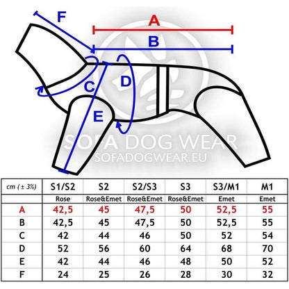 ROSE & EMET vinterdress for whippet - HouseofDogs.se